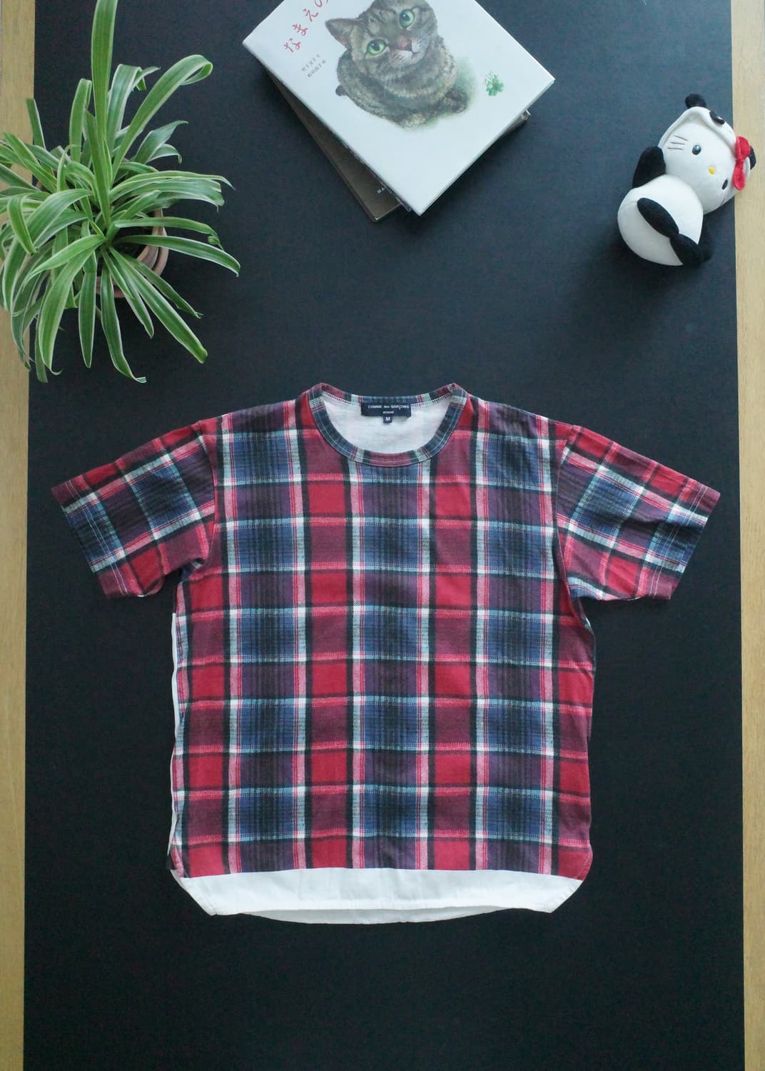 꼼데가르송 옴므 체크 티셔츠 상품이미지2