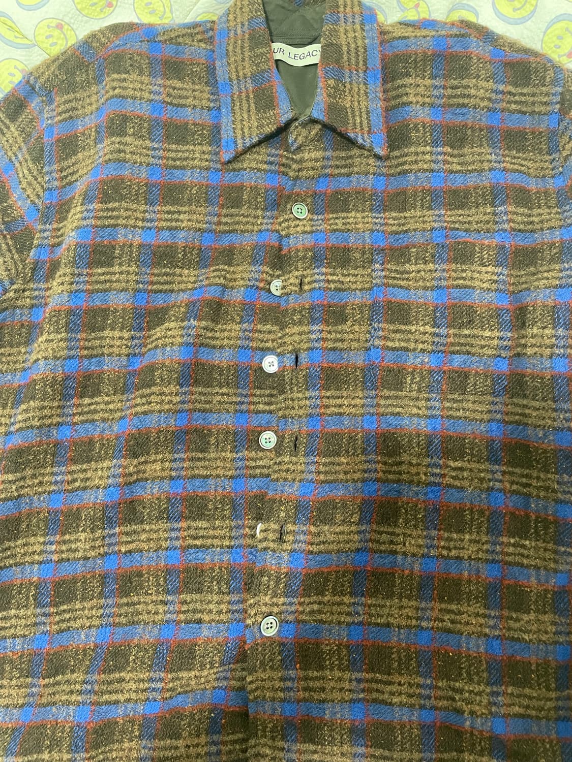 46 아워레가시 어보브 셔츠 브라운 판코우체크  상품이미지1