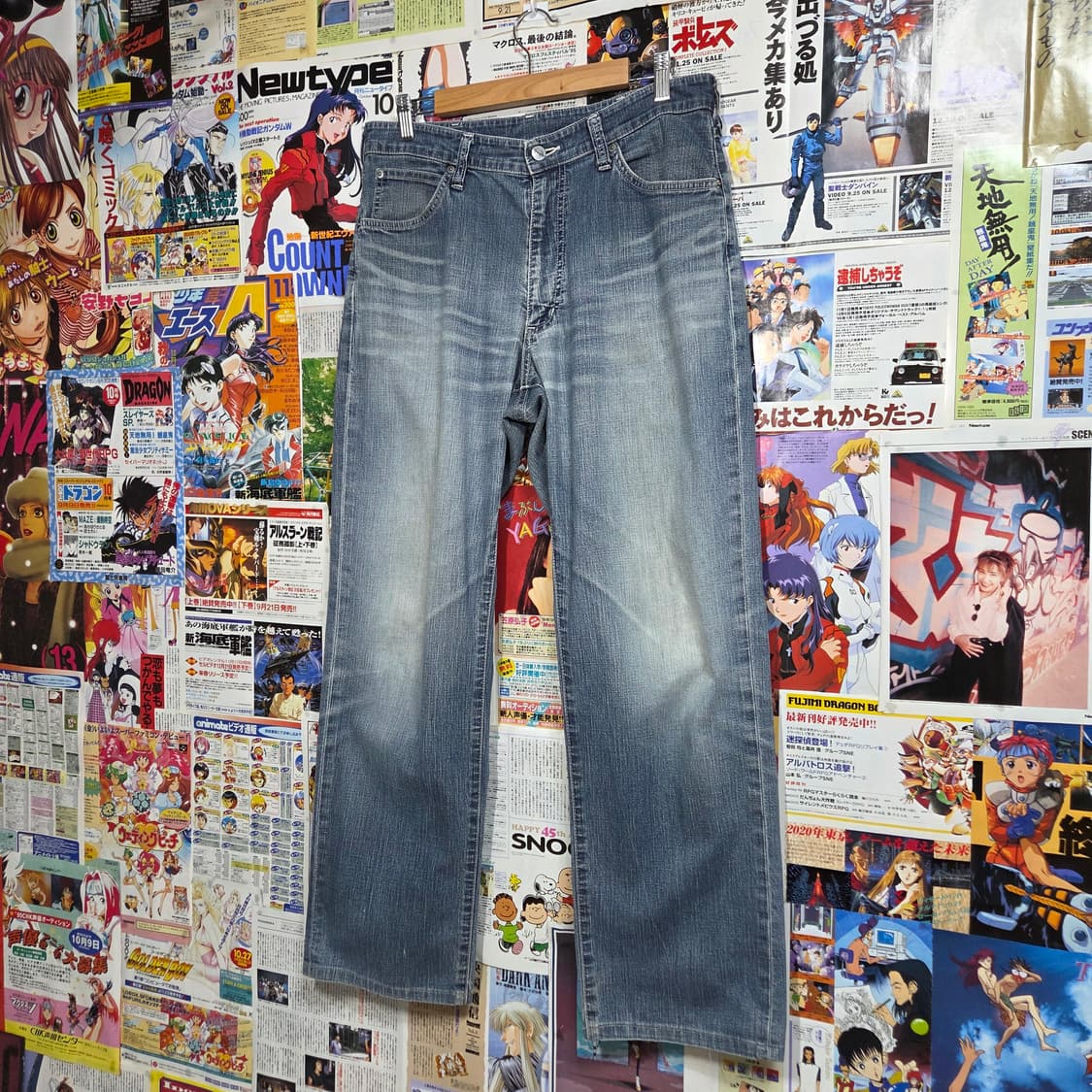 JPN 랭글런 연청 워싱 데님 팬츠 상품이미지5