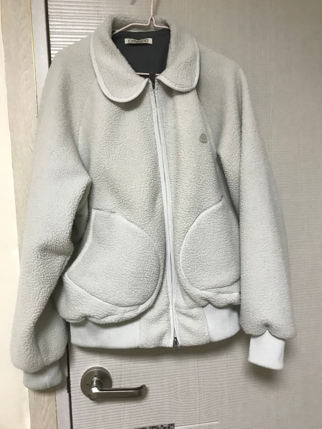 코이세이오 라운드 카라 플리스 재킷 라이트 그레이 후리스 상품이미지2