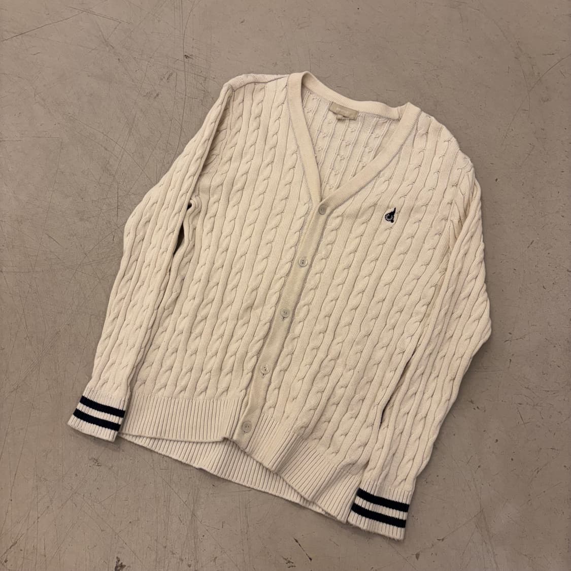 빈폴 아이보리 케이블 니트 가디건 상품이미지1