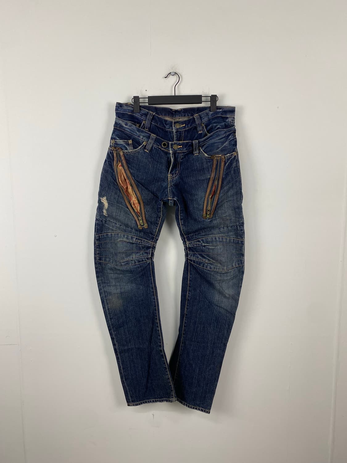 PPFM J핏 크레이지 지퍼 바이커진 데님팬츠 <635> 상품이미지1