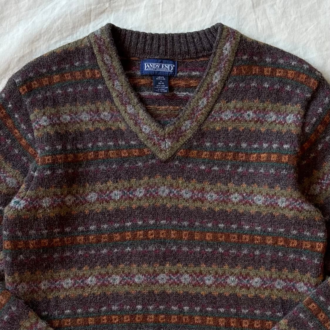 90s 스코틀랜드 USA LANDS END 페어아일 니트 스웨터 상품이미지2