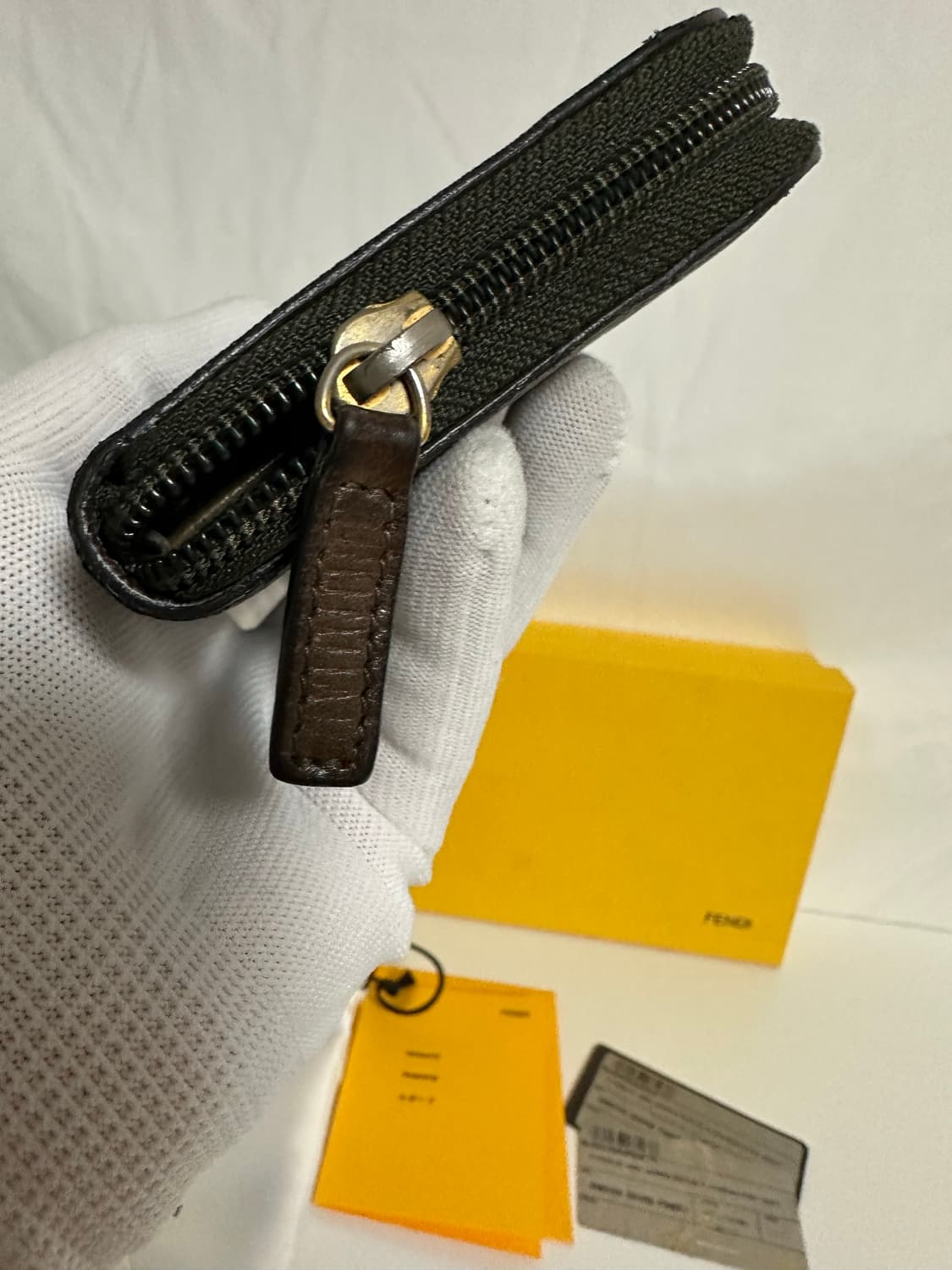 펜디 자카드 지퍼장지갑 올리브 (OS) 상품이미지4