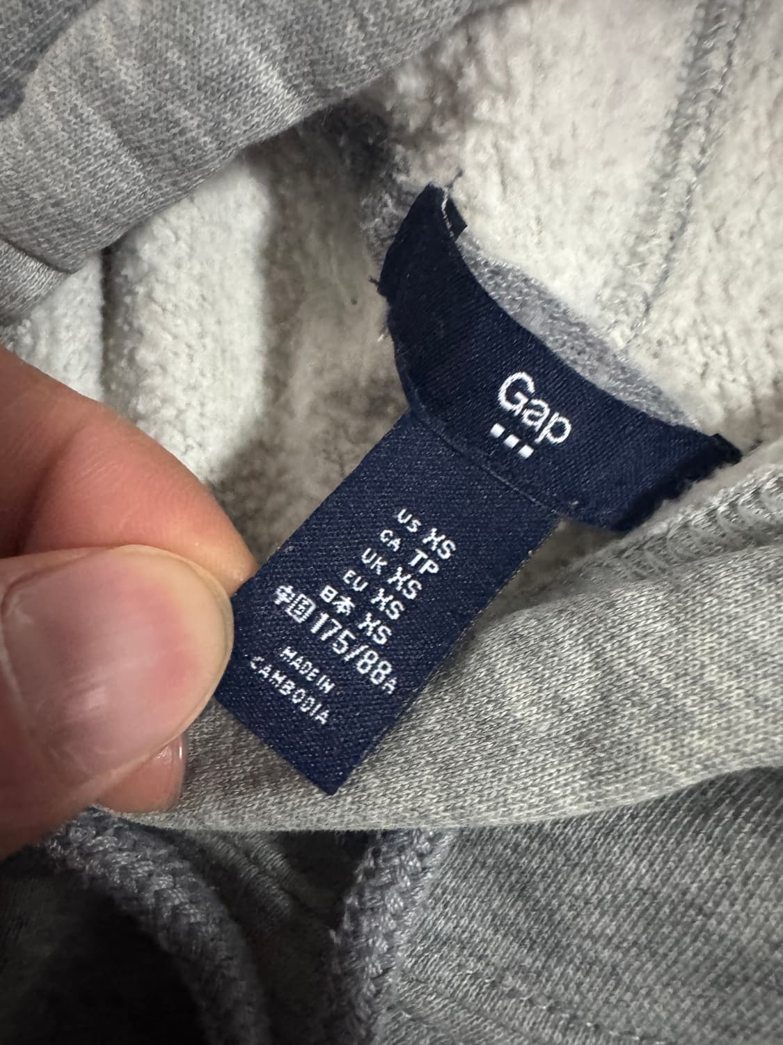 여성 갭 GAP 빅 로고 기모 후드티 S 상품이미지3