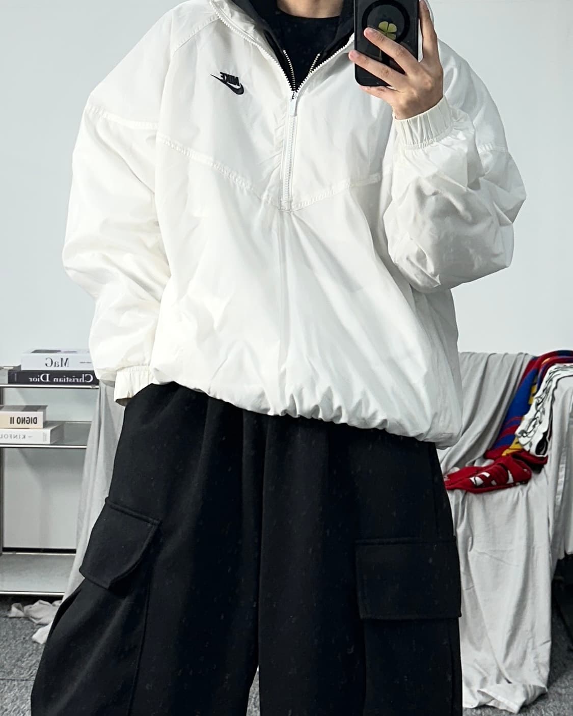 나이키 화이트 윈드러너 바람막이 XL 상품이미지3