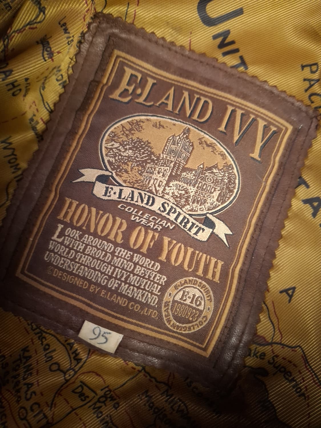 80's 국내산 빈티지 리얼레더 항공자켓 상품이미지3