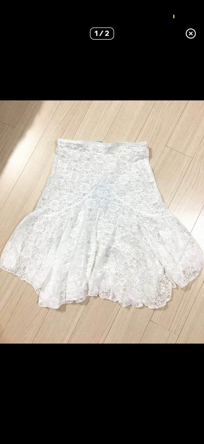 빈티지 레이스 플라워 패턴 스커트  상품이미지1