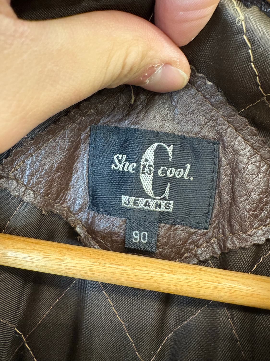 빈티지 소가죽 포켓 레더 자켓 브라운 상품이미지8