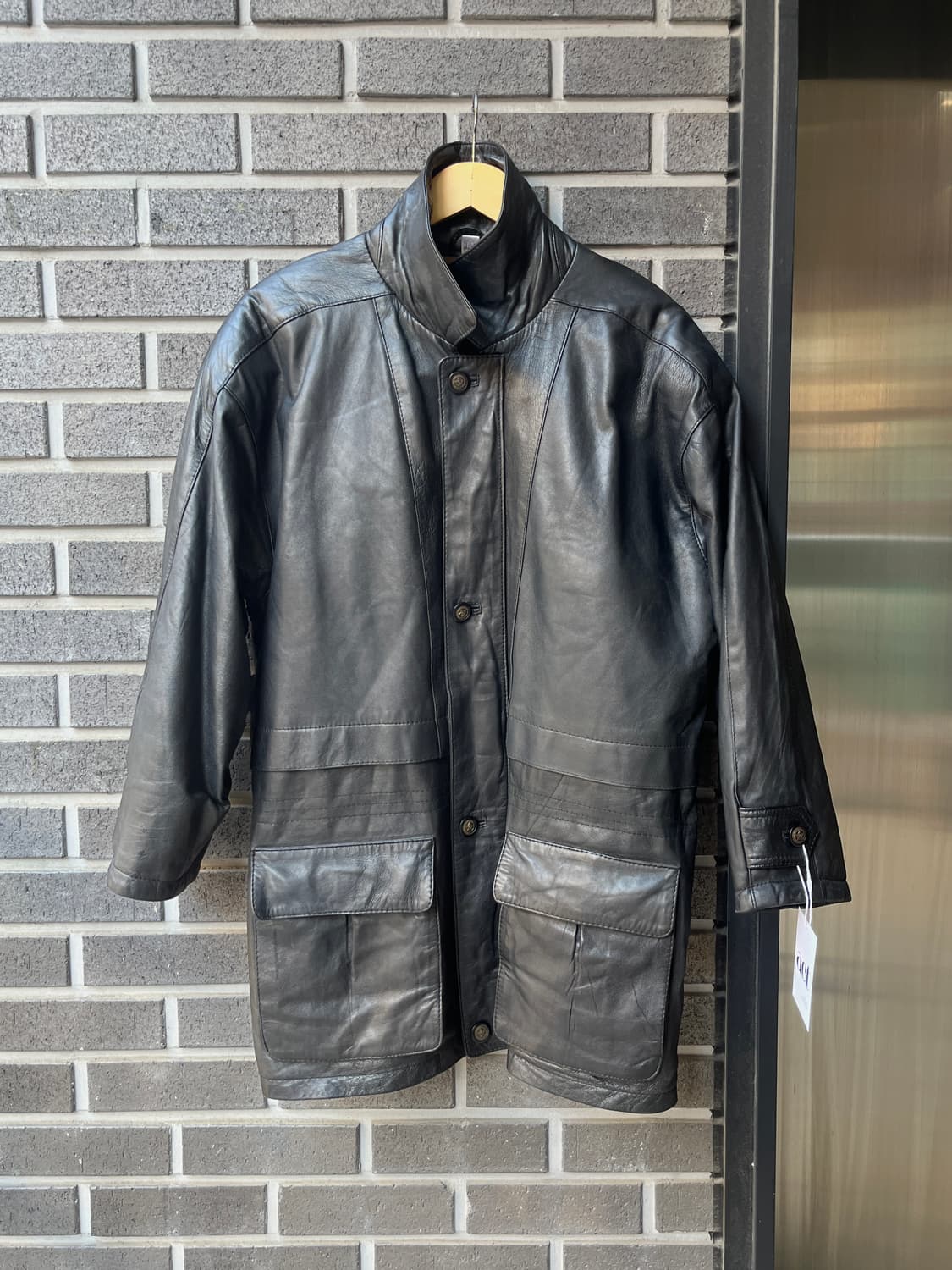 90s genuine lambskin 램스킨 양가죽 미디 자켓 상품이미지1