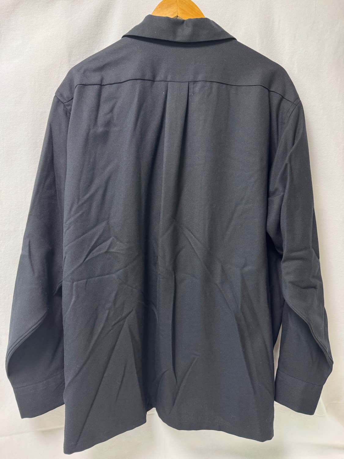 마카웨어 블랙 오픈 카라 울 셔츠 3 상품이미지4