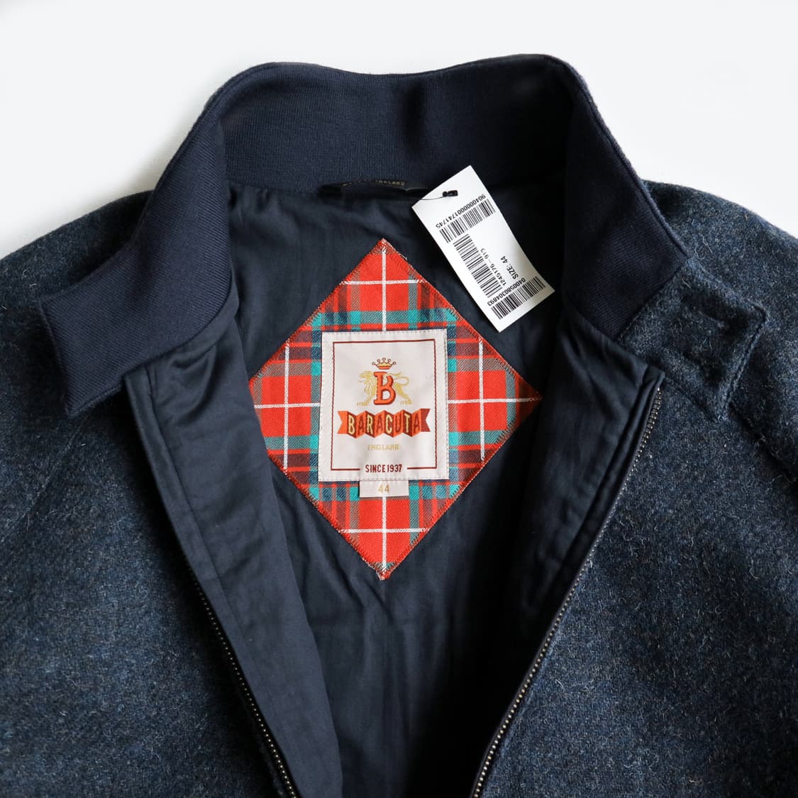 바라쿠타 버진울 트위드 G9해링턴자켓 어센틱핏 44 상품이미지6