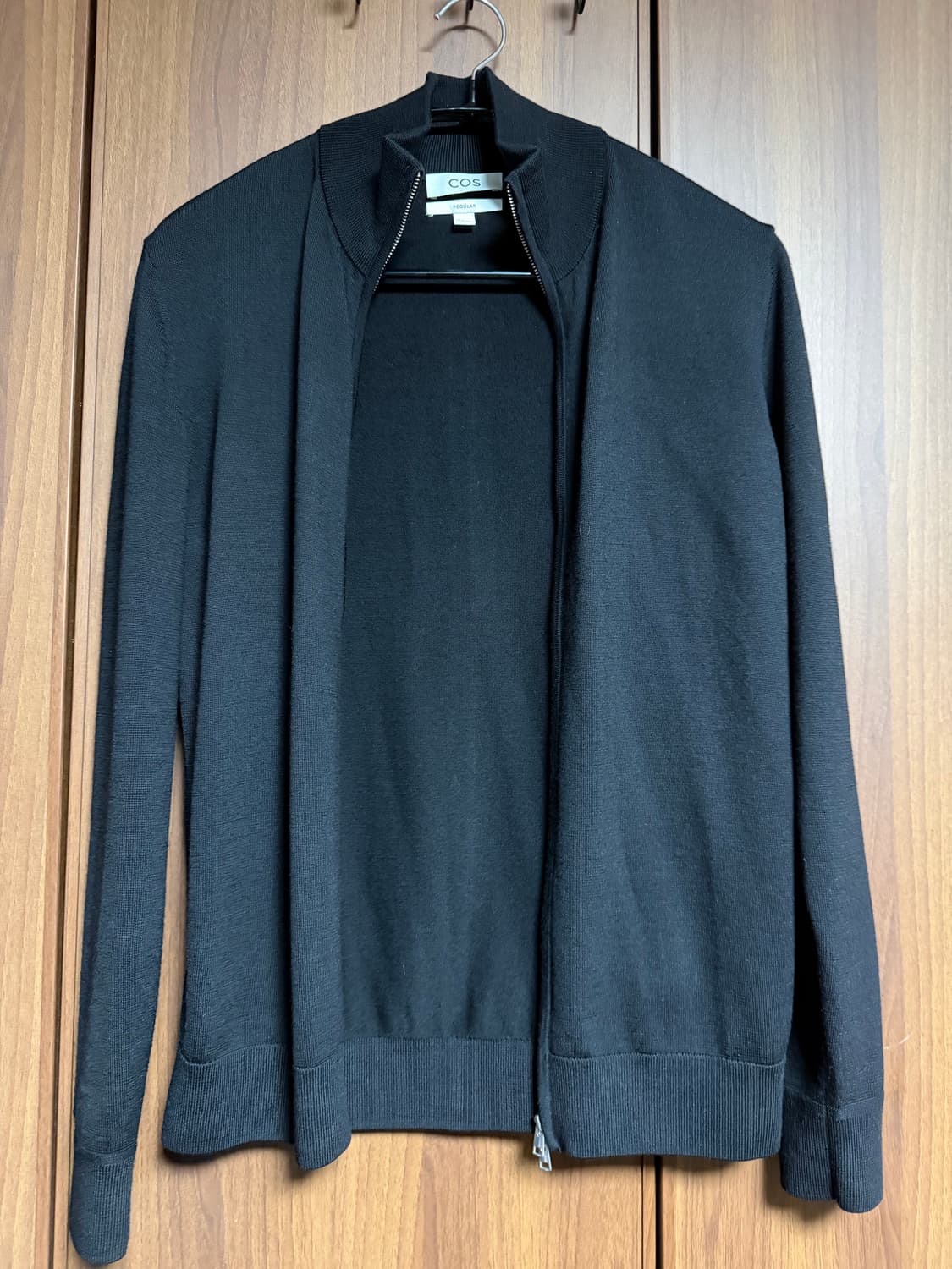 퍼널넥 메리노 울 집업 가디건 상품이미지1