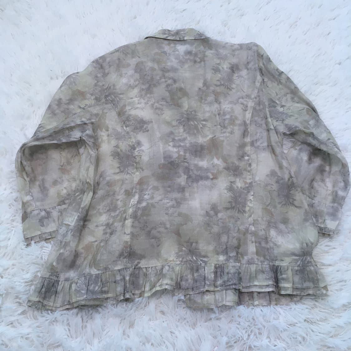 빈티지 파스텔 플라워 패턴 블라우스 773 y2k 스트릿 갸루 펑키 일본 상품이미지2