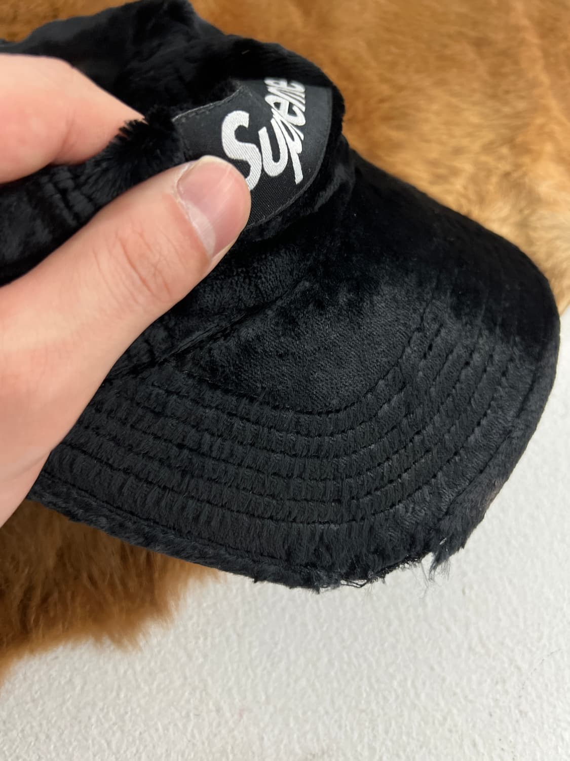 슈프림 벨벳 캠프캡 상품이미지7