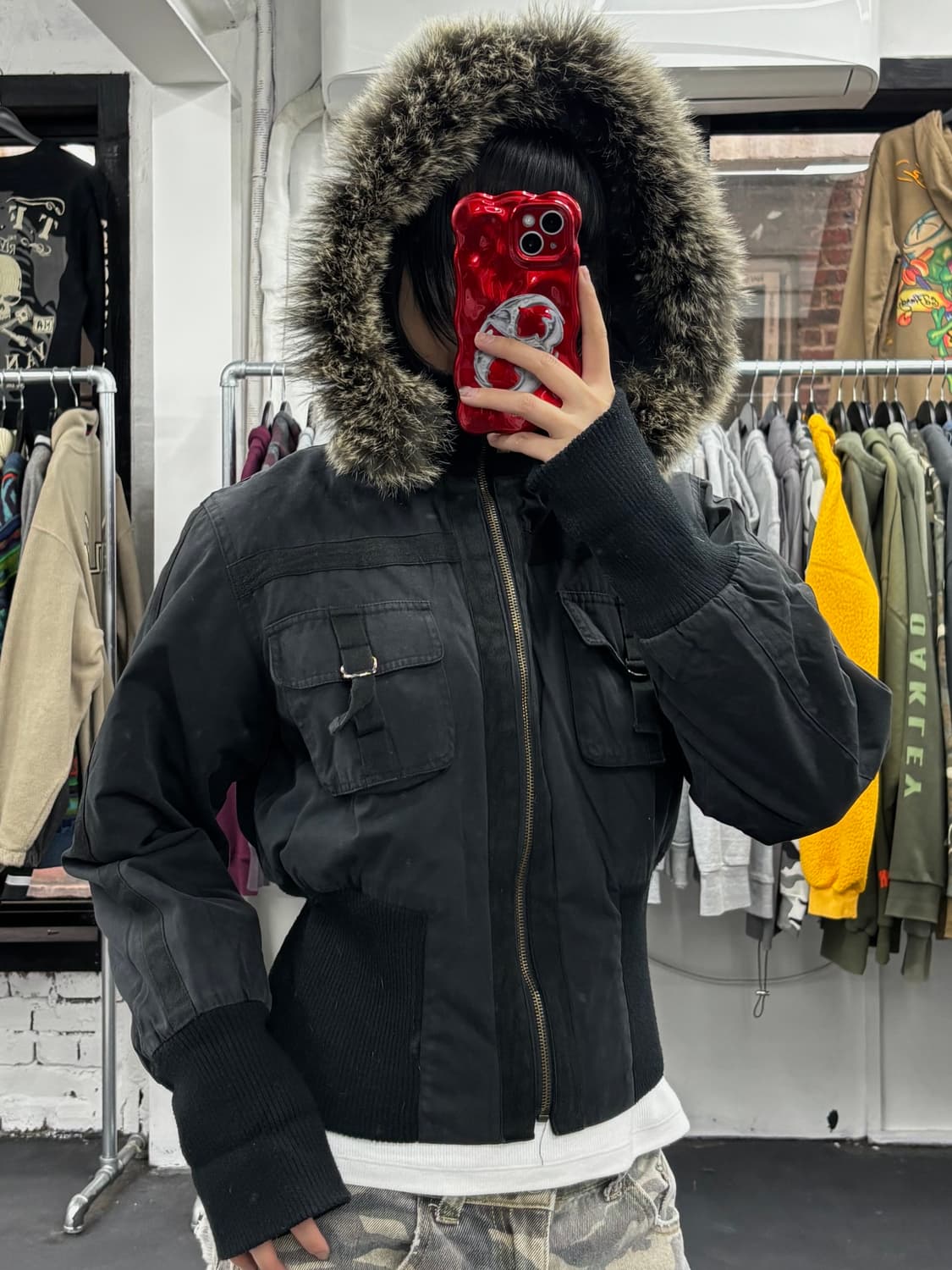 아르마니 익스체인지 크롭 퍼 후드자켓 상품이미지3