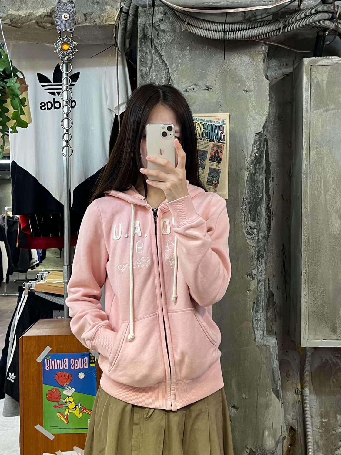 후아유 후드집업 핑크 M #csz480 상품이미지2