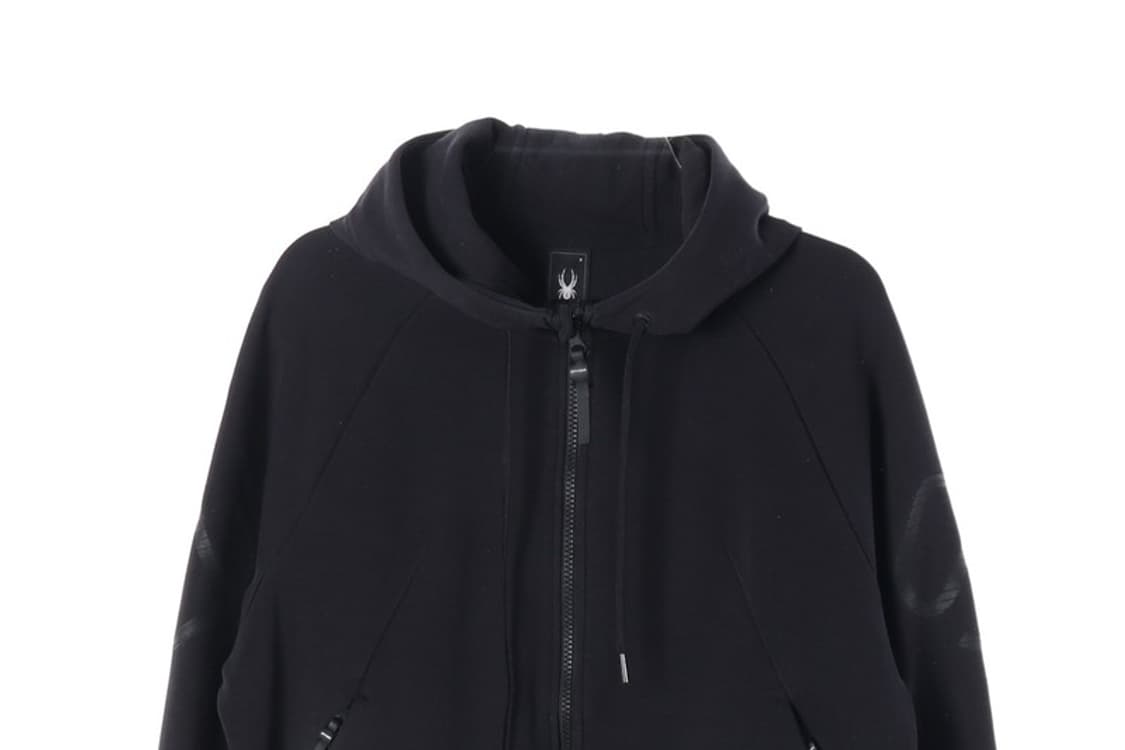 스파이더 블랙 빅로고 테크 후드 집업 S 상품이미지3