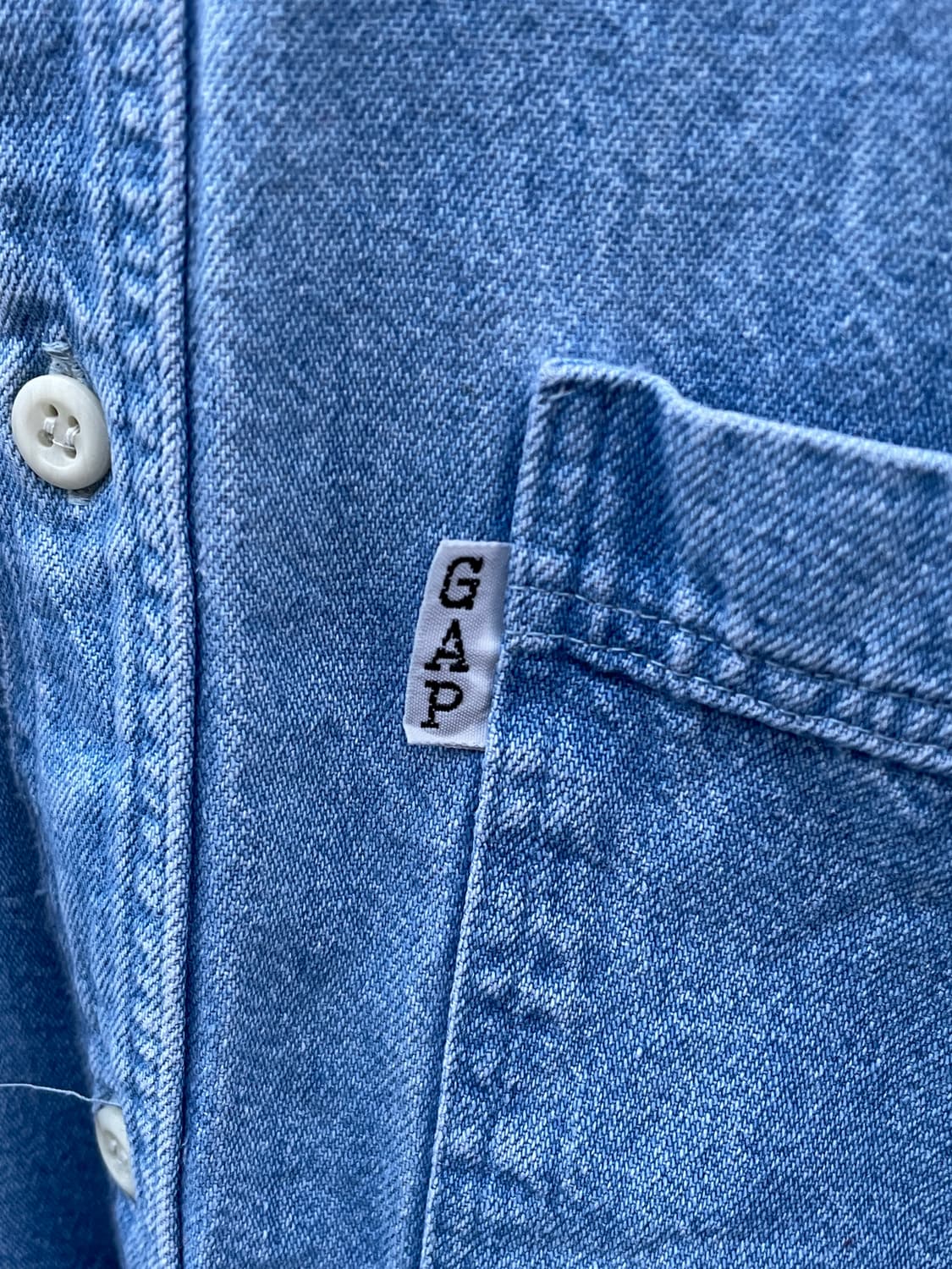 90-00s Old GAP Denim OCBD Shirt 상품이미지7