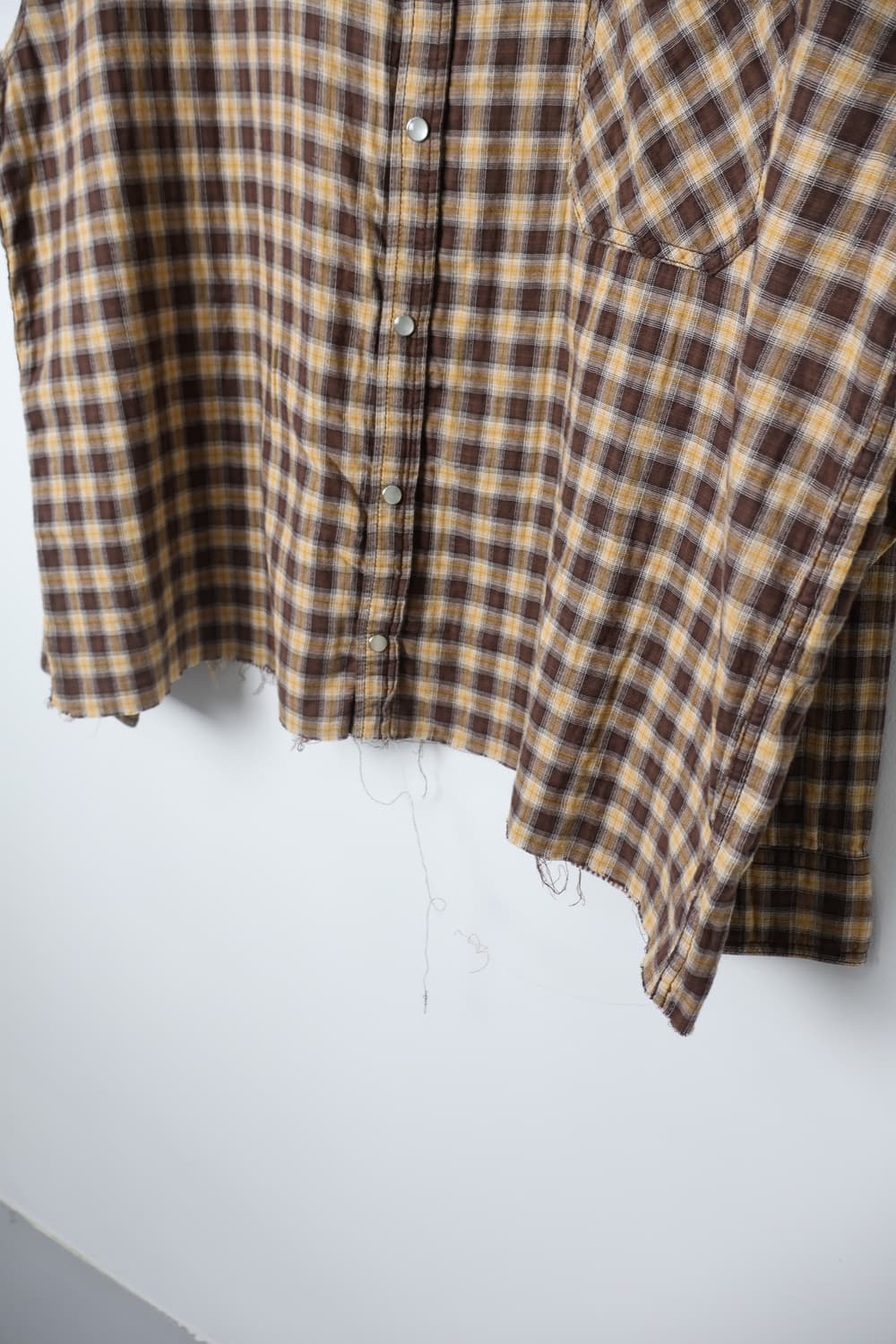Kansai Jeans Vintage Plaid Cut Off Shirt 상품이미지5