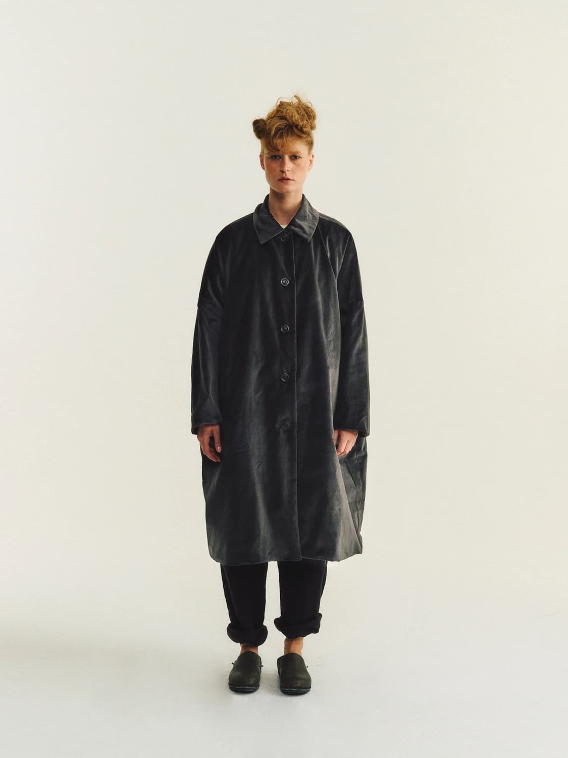 케이시 케이시 Big Blobby 벨벳 코트 M 블랙 상품이미지1