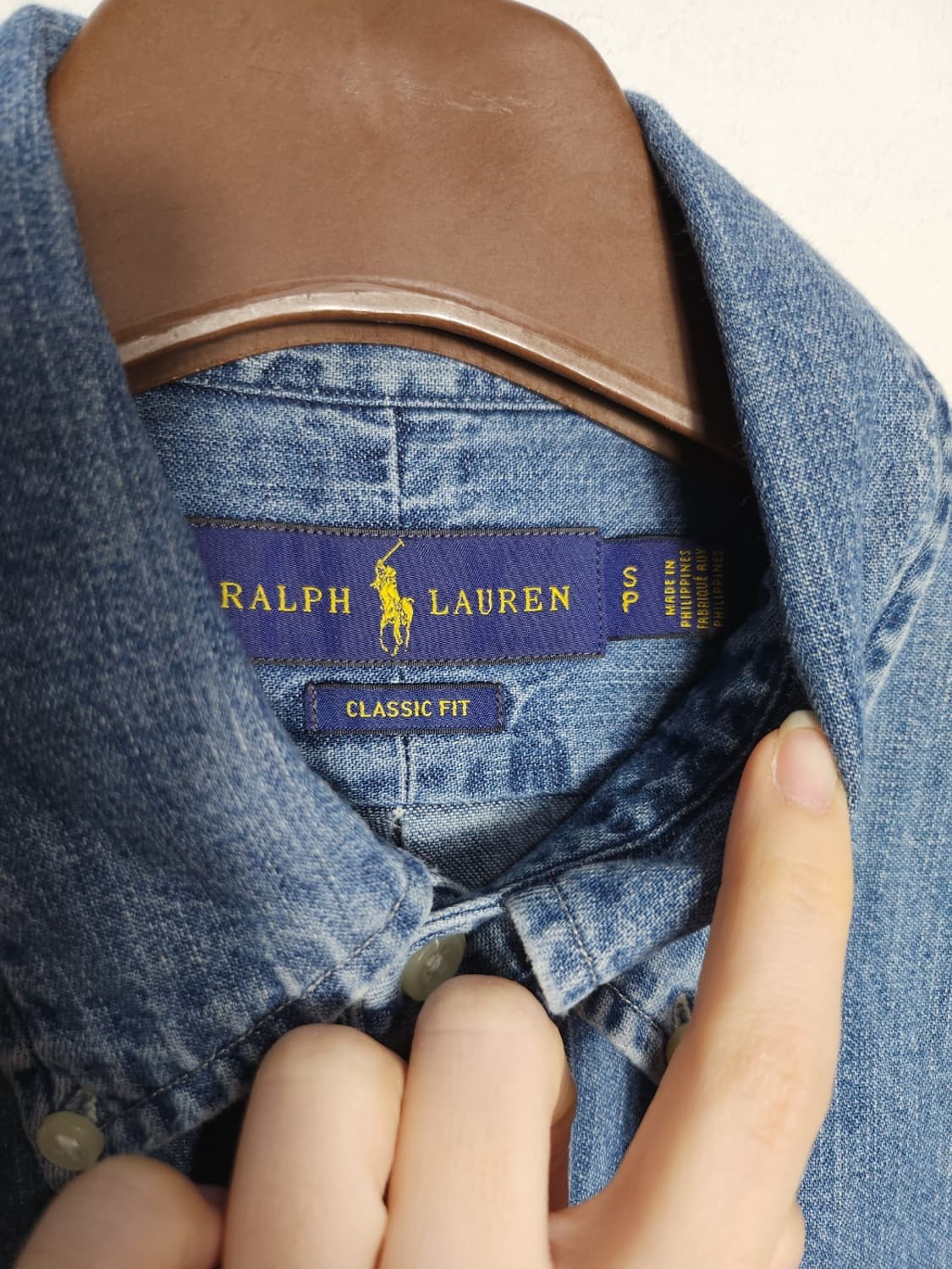 S 폴로 랄프로렌 클래식핏 데님 셔츠 상품이미지3