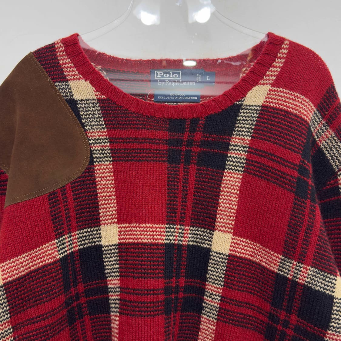 폴로 랄프로렌 가죽 패치 울 니트 상품이미지2