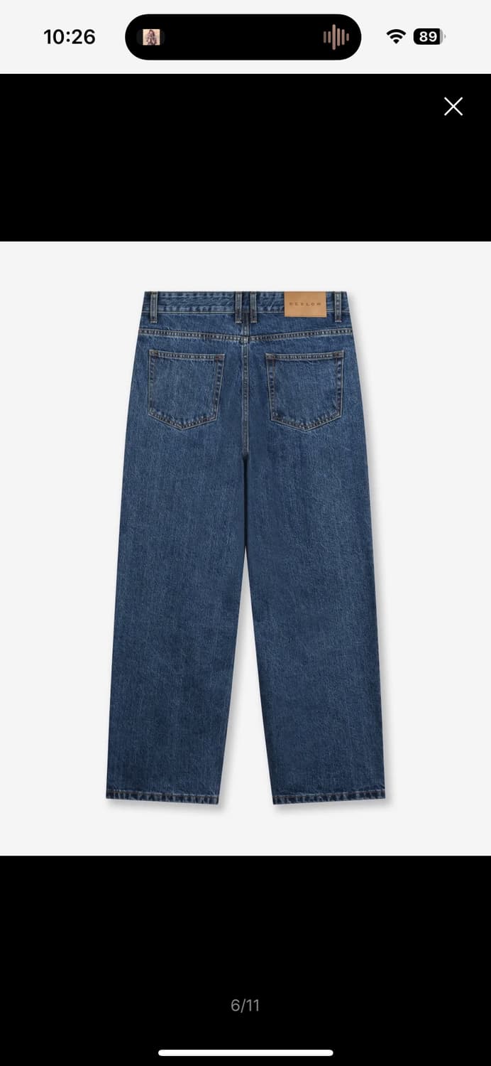 콘밀 원턱 데님팬츠 미디움워시 L 상품이미지2