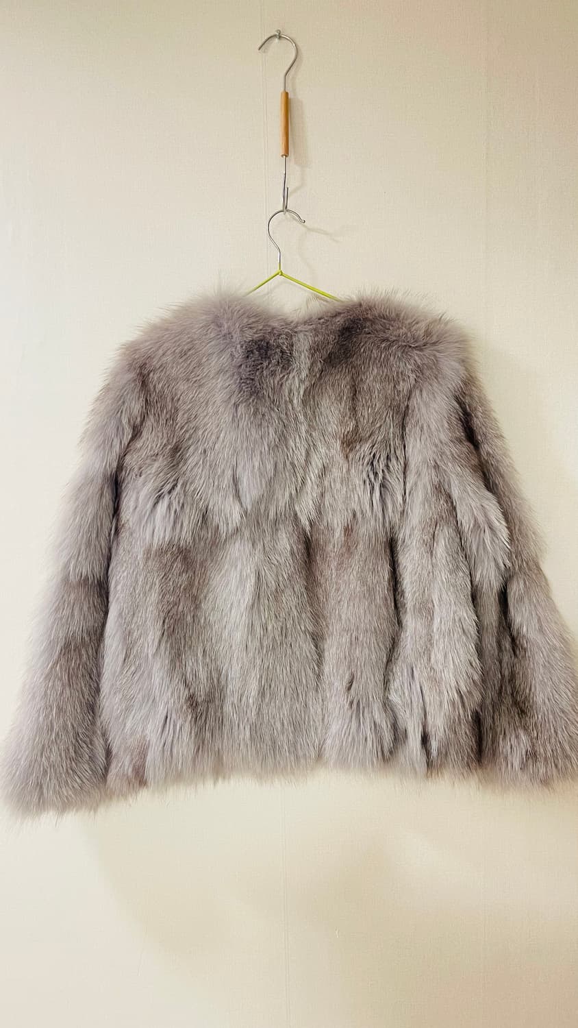 프루 FROU 천연 그레이 폭스퍼 집업 자켓  실착 2회 따뜻하고 예쁨 상품이미지6