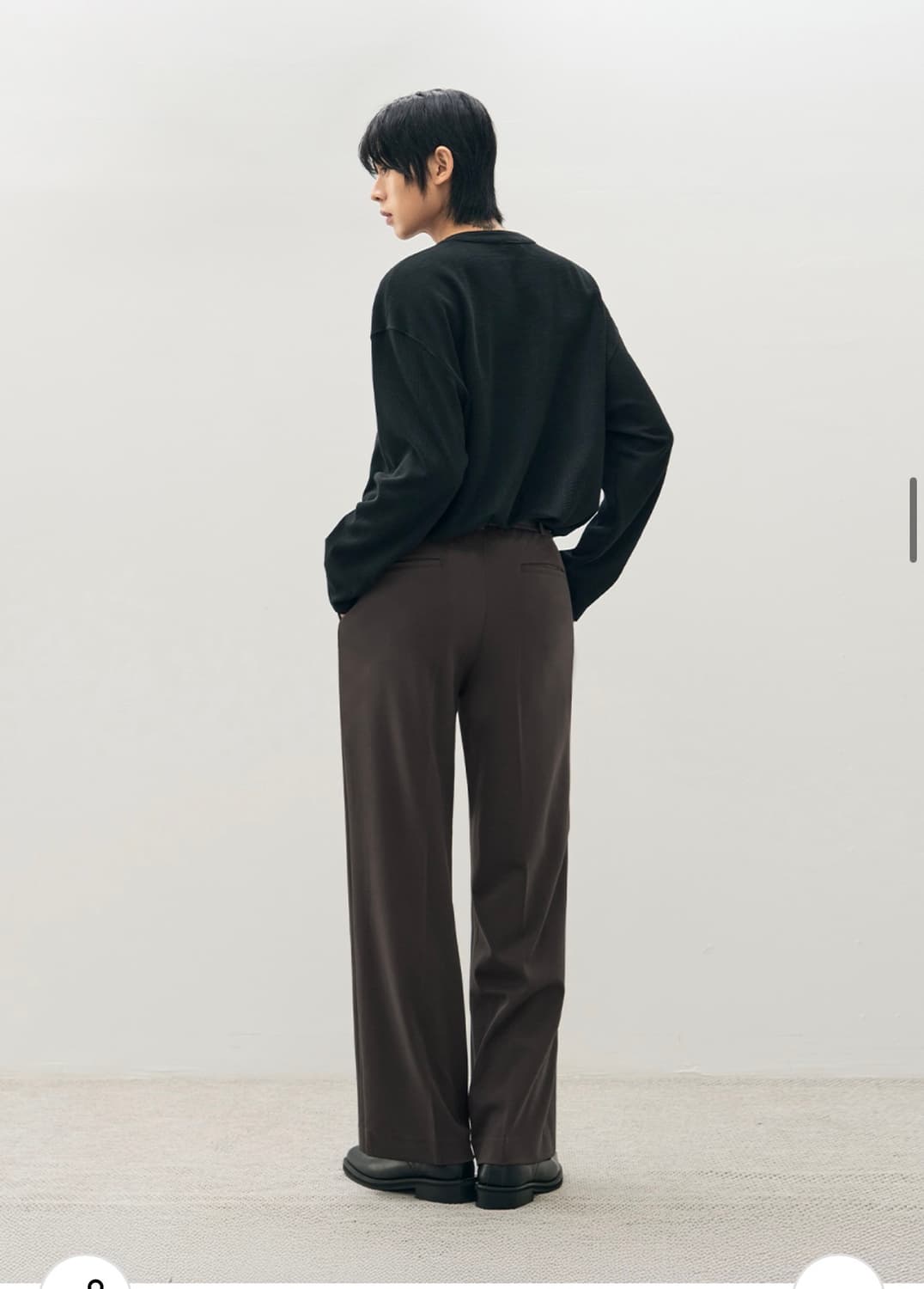 (M) 드로우핏 투턱 밴딩 와이드 슬랙스 [DARK BROWN] 판매 상품이미지5