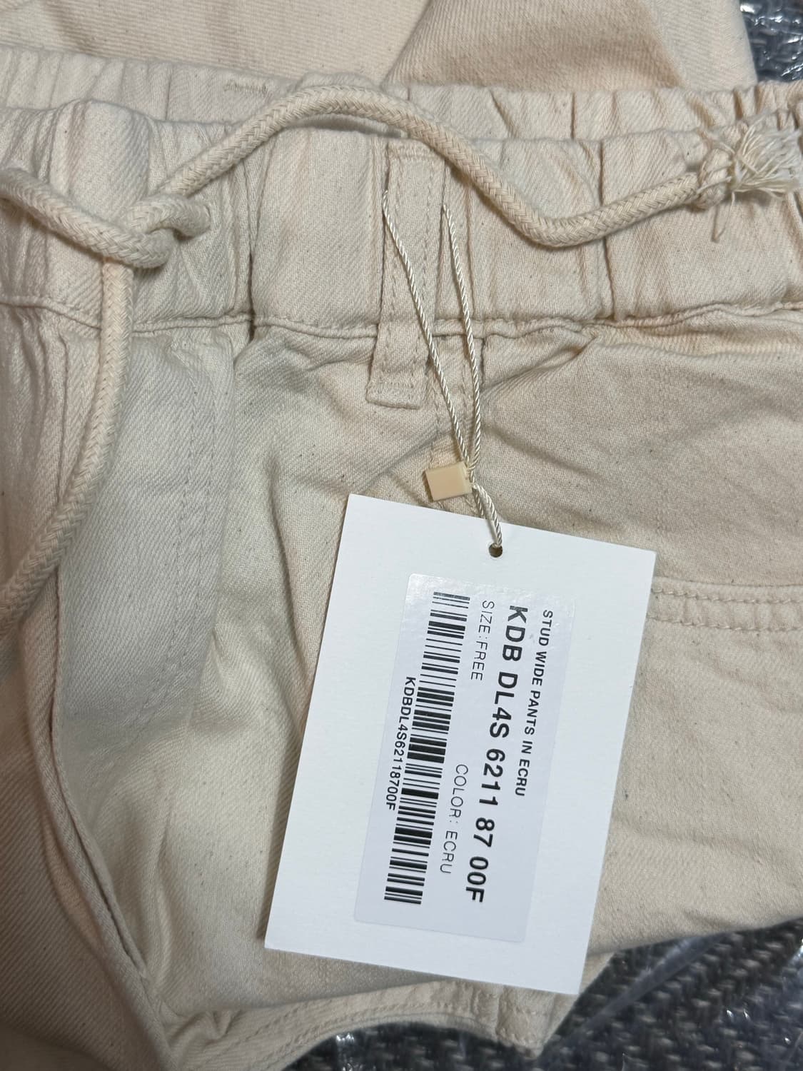 (W) Deinet Stud Wide Pants in Ecru (새상품) 상품이미지6