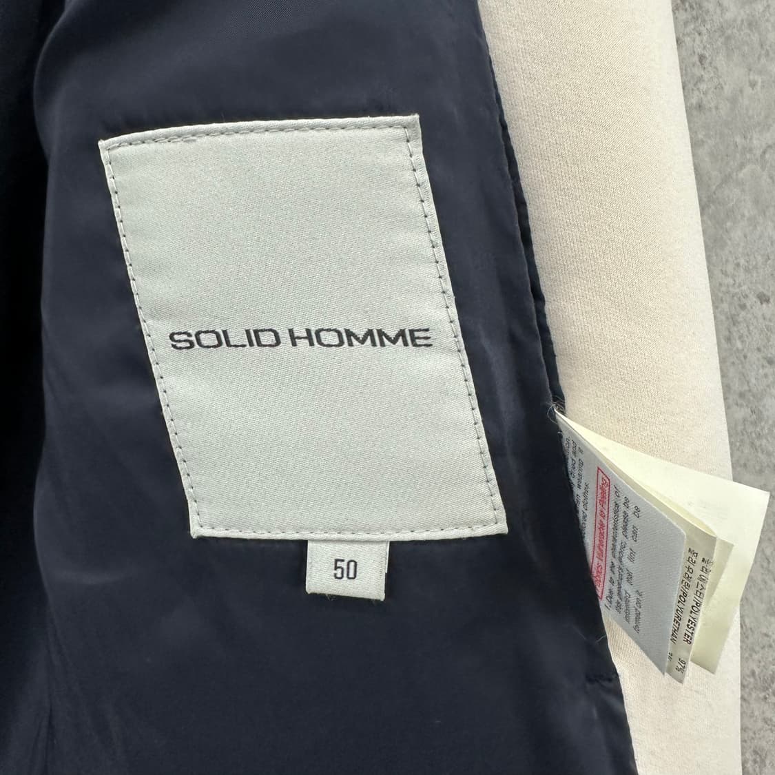 105 솔리드옴므 남자 네오프렌 블루종 자켓 상품이미지4