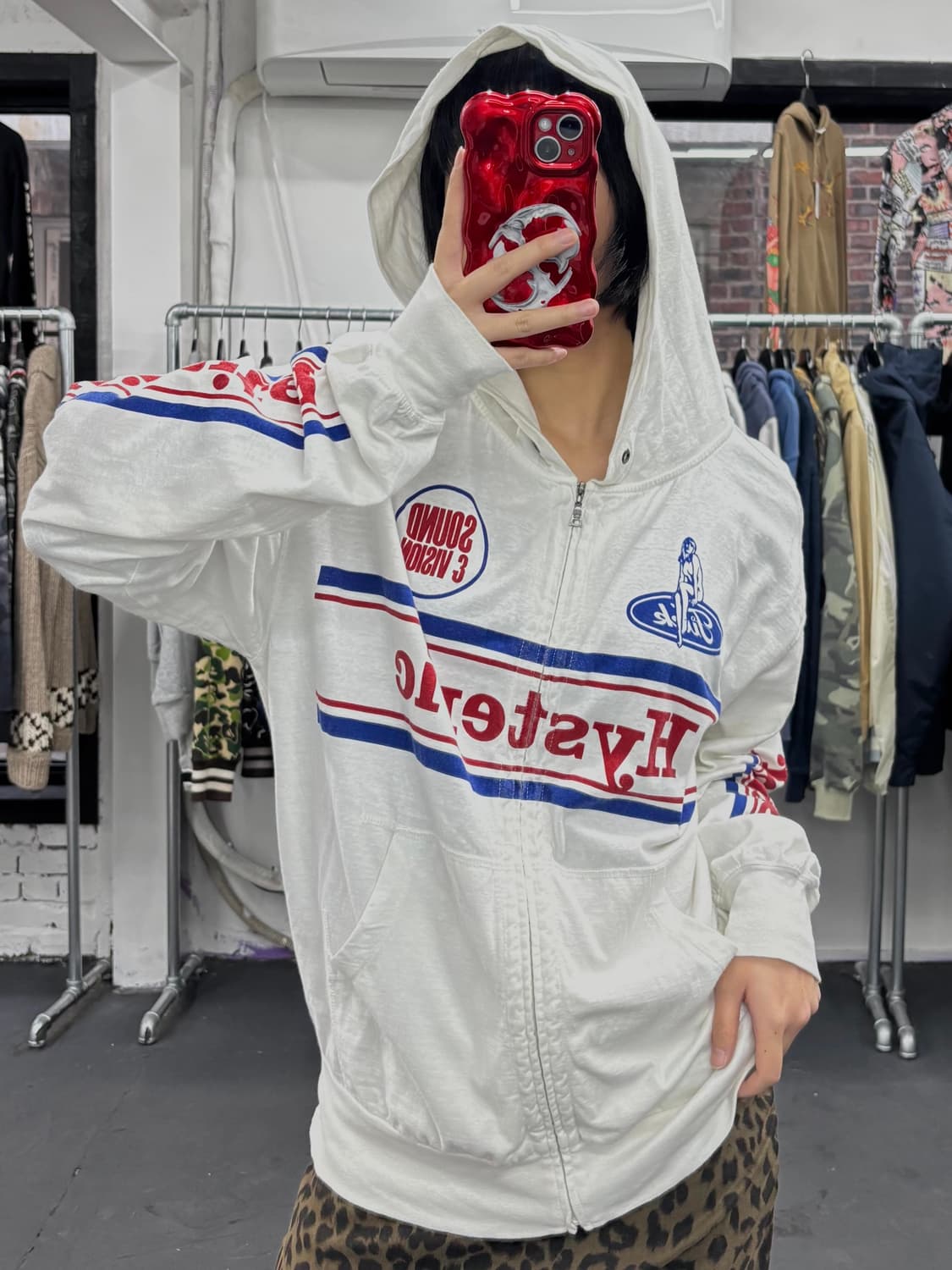 히스테릭 글래머 사이드로고 후드집업 상품이미지4