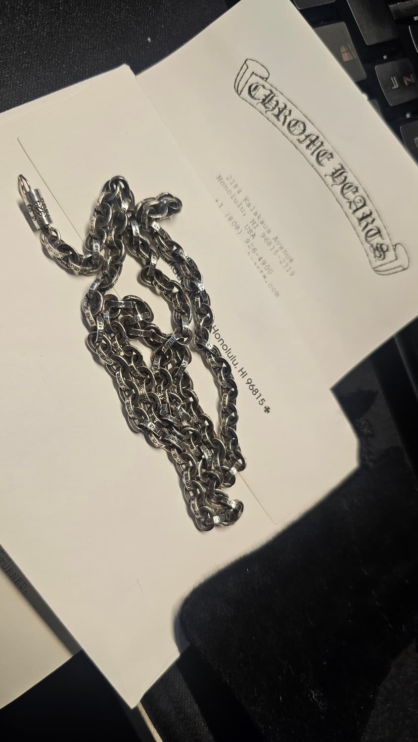 크롬하츠페이퍼체인20인치판매합니다 상품이미지1