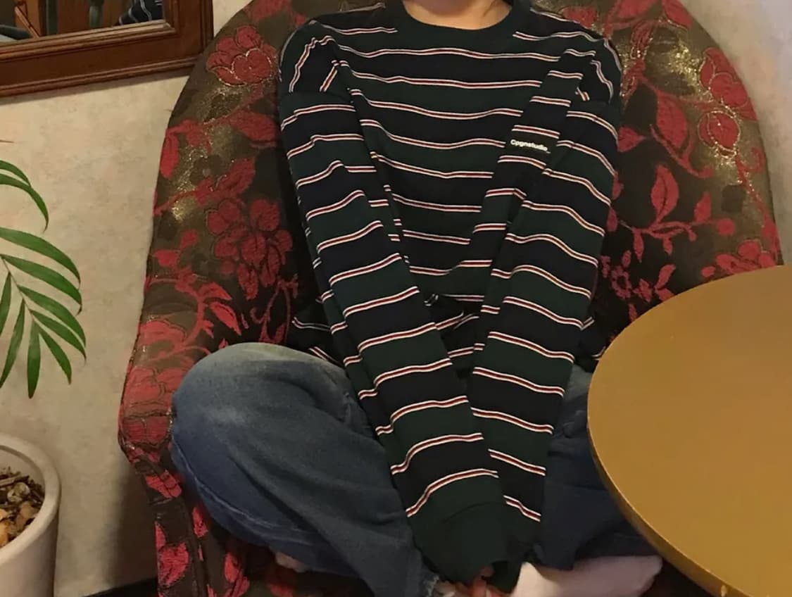 꼼파뇨 스트라이프 와펜 로고 상품이미지2