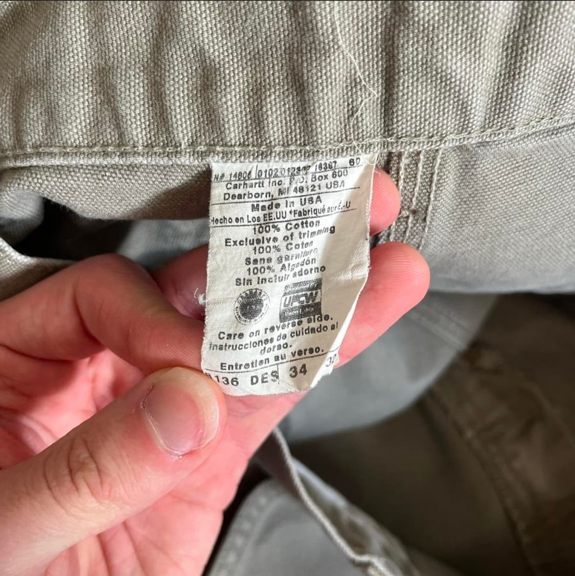 00s 미제 칼하트 더블니 des 34 사이즈 상품이미지3