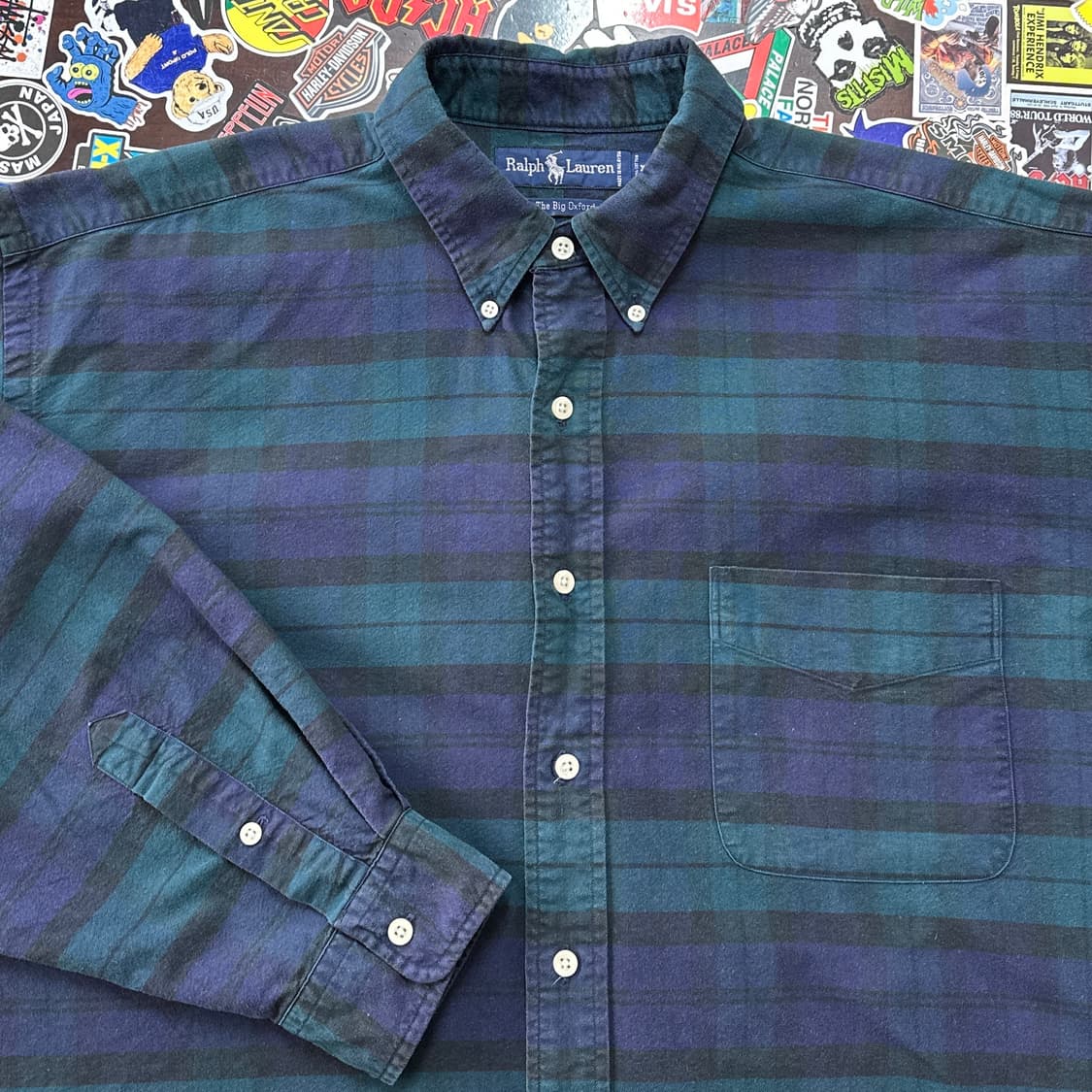 90s 폴로 랄프로렌 더 빅 옥스포드 셔츠 빅셔츠 XL 상품이미지4