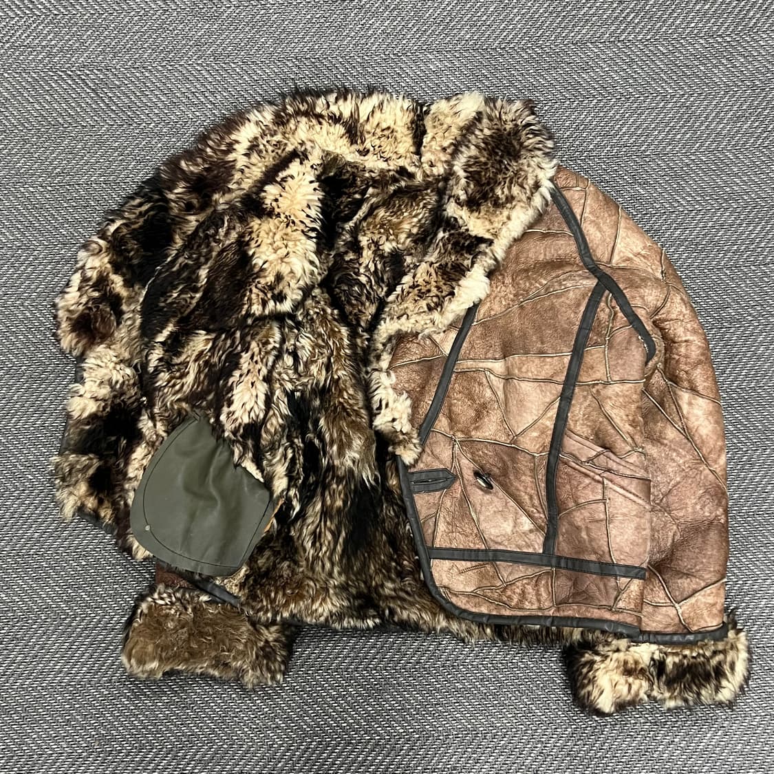 패치워크 무스탕 퍼자켓 v1041 상품이미지3