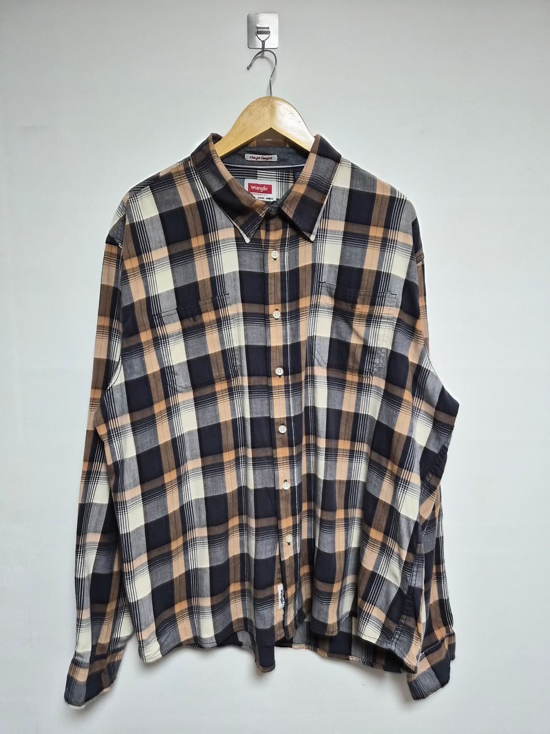랭글러Wrangler 체크 셔츠 2XL사이즈 - S351 상품이미지1