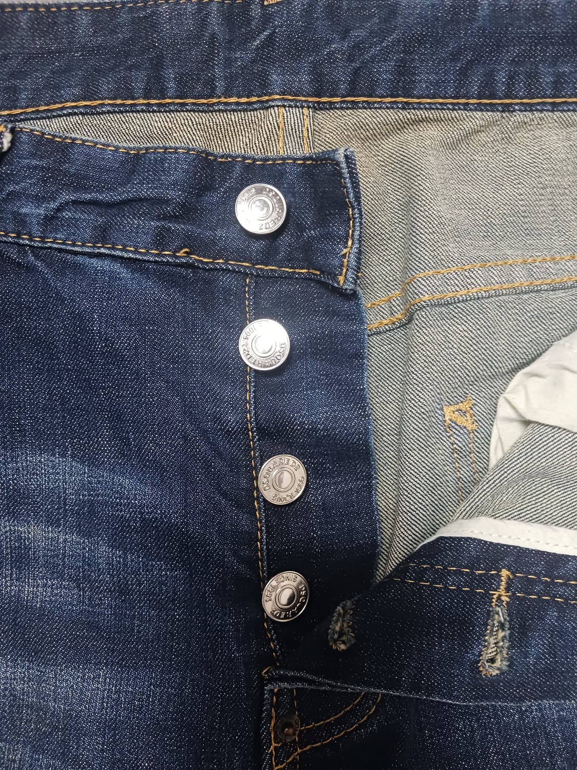 [50] 디스퀘어드2 화이트페인트 스팟 바이커진 청바지 34 35 상품이미지6