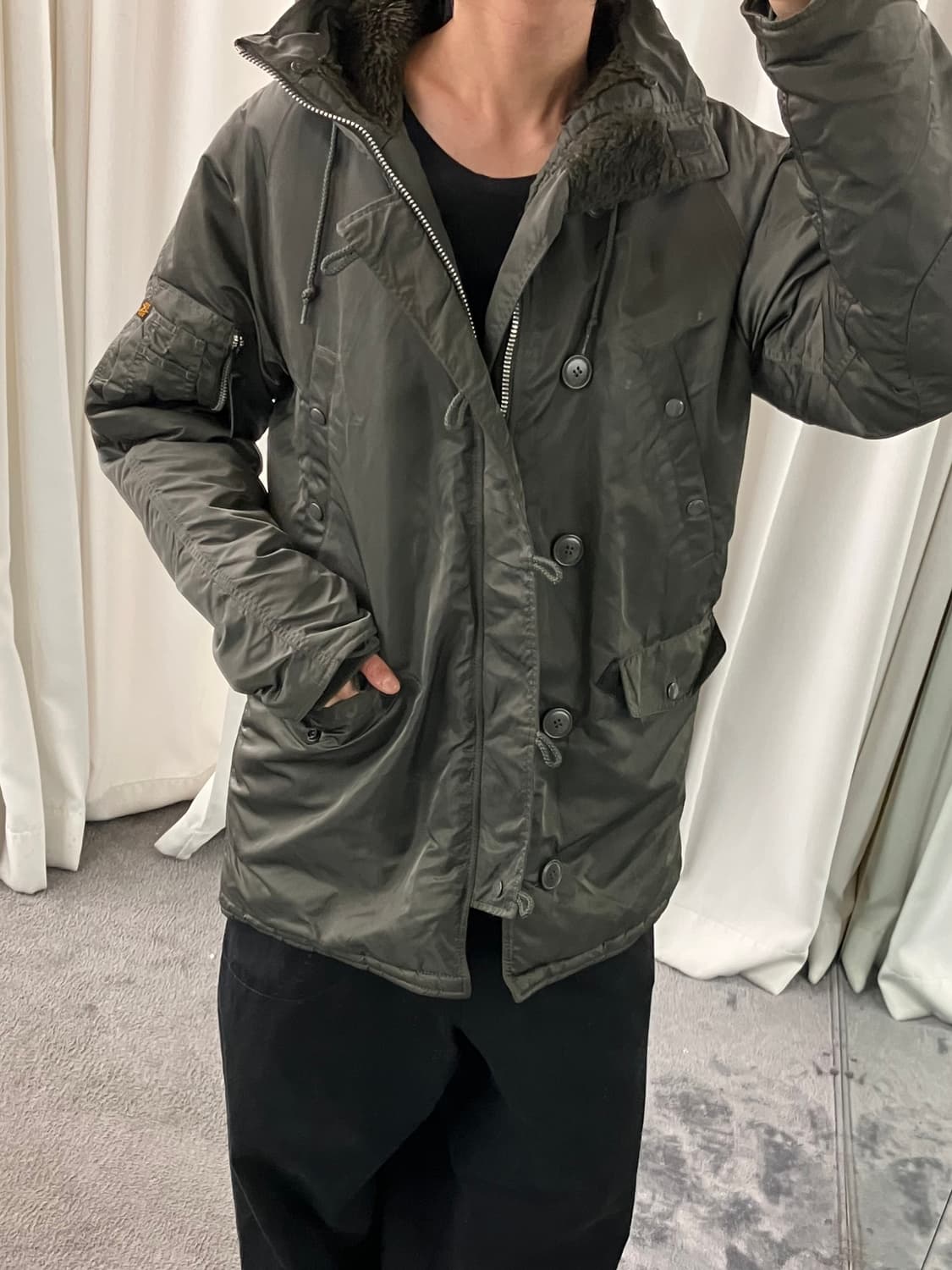 알파인더스트리 N3B 카키 파카 XL 상품이미지9