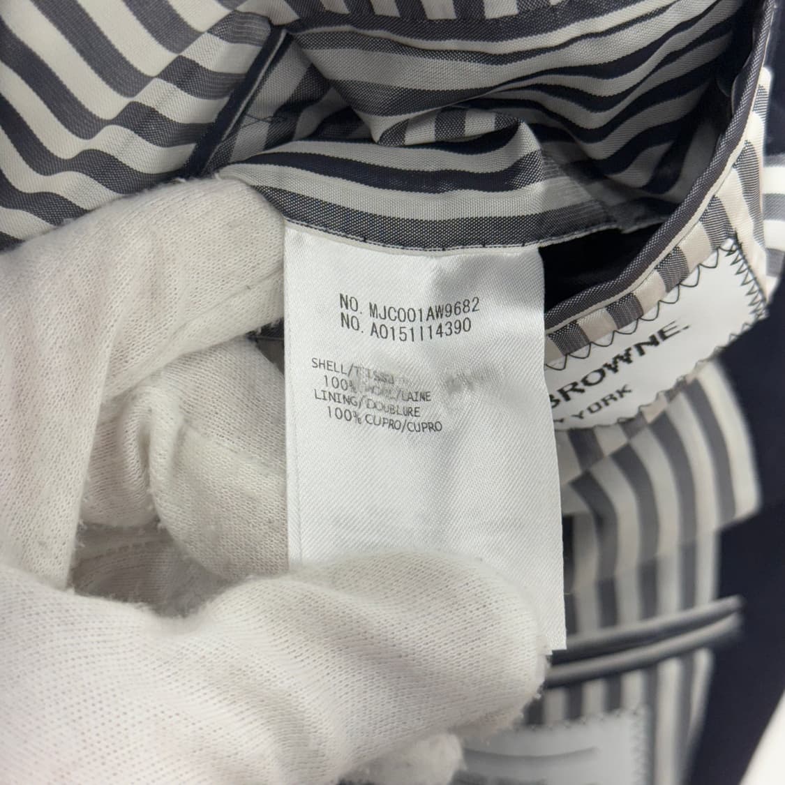 [2] 톰브라운 사선완장 금장 울 블레이저 상품이미지7