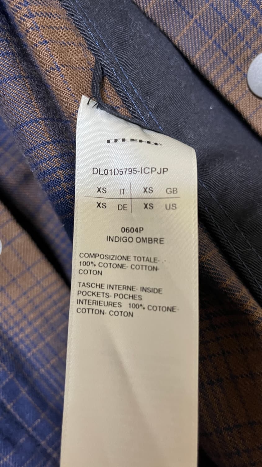 릭오웬스 재패니즈 체크코튼 오버셔츠 xs 상품이미지5