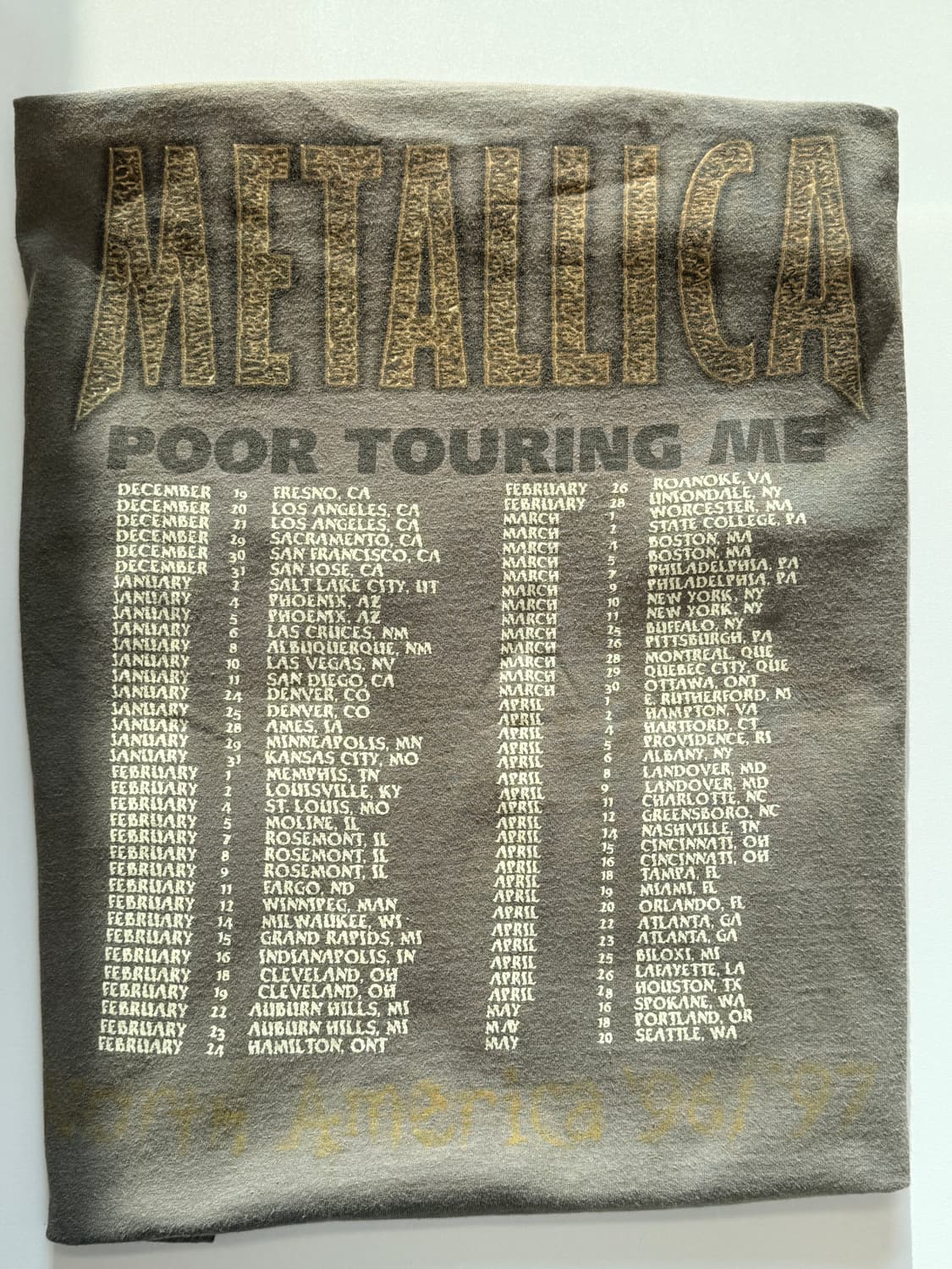 (XL) 90s Metallica Poor Touring Me tour  상품이미지4