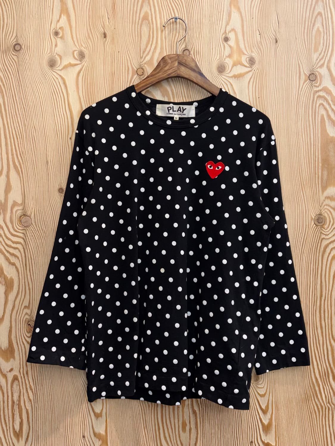 꼼데가르송 플레이 폴카 도트 롱슬리브 상품이미지1