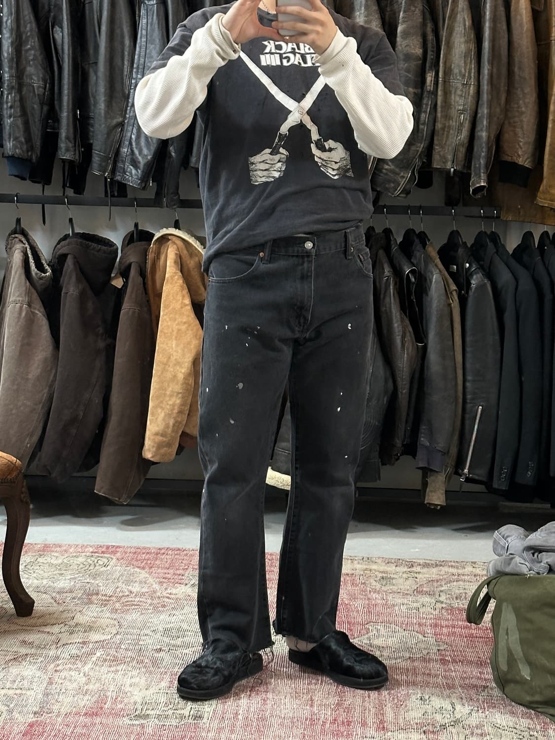 00’s 리바이스 517 블랙 부츠컷 플레어진 상품이미지2