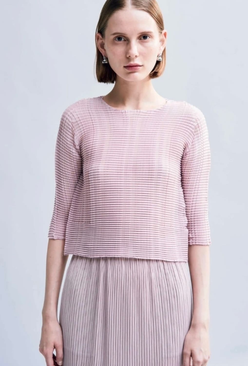 이세이미야케 스트라이프 라이크 핑크 탑 상품이미지6