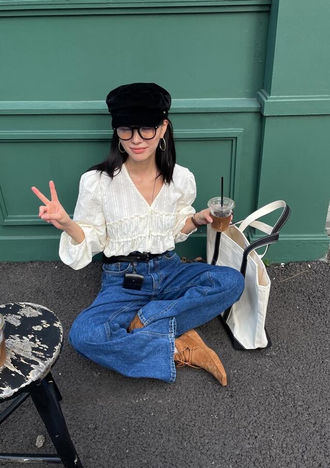 샵보얼 블라우스(블랙) 상품이미지5