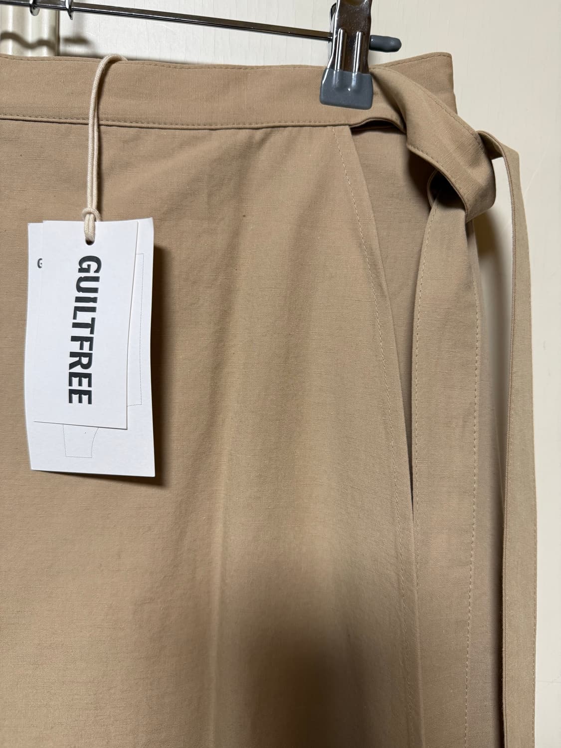 새상품)길트프리 면+린넨 혼방 스커트 BEIGE WRAP SKIRT 해 상품이미지10