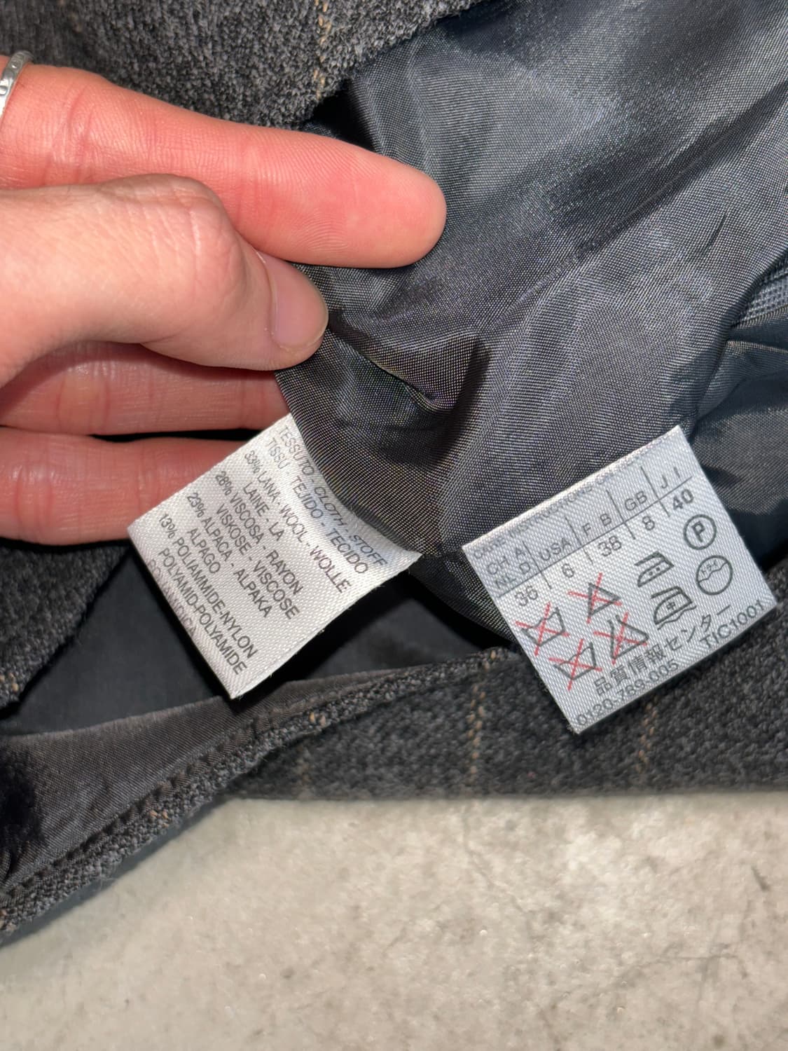 Max&co 울 스트라이프 미니 스커트 상품이미지4